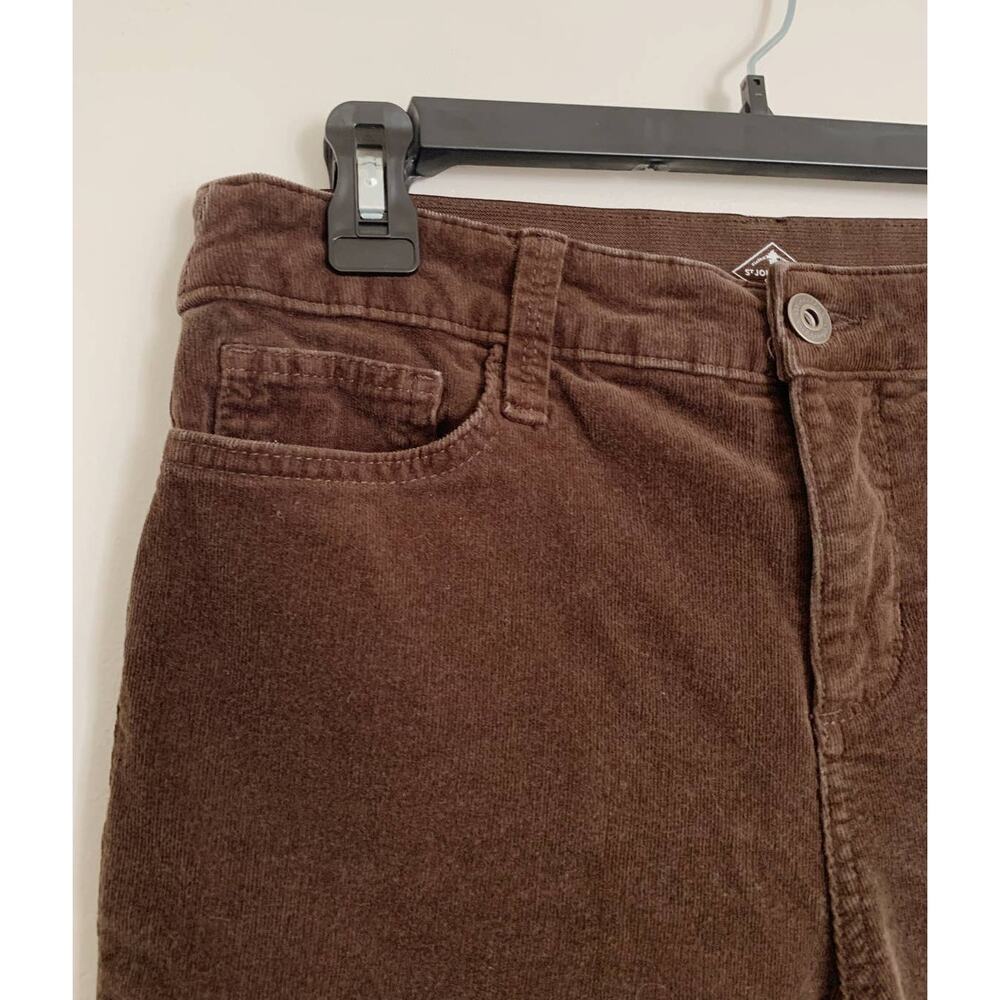 Brown St. John's Bay Corduroy Straight Leg Pants 8P - Picture 4 of 7